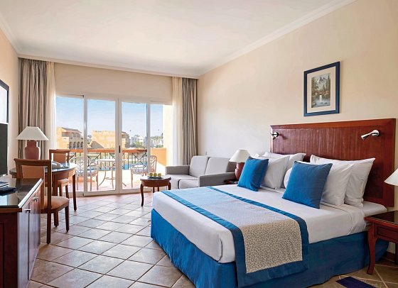 Jaz Grand Marsa - Wohnbeispiel Doppelzimmer Superior Premium Poolblick (Zimmercodierungen DS1 & DC1)