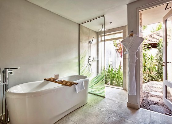 Club Med Seychelles - Beispiel Bad (Zimmercodierungen W1M & J1R)