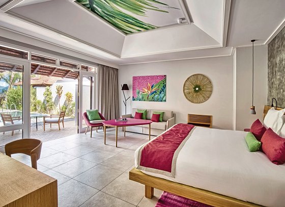 Club Med Seychelles - Wohnbeispiel Juniorsuite Privater Pool SJ2 (Zimmercodierungen UDR, J1M & J1R)