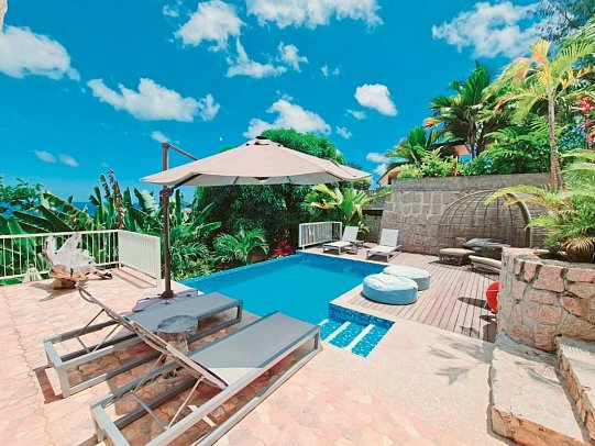 Le Duc de Praslin Hotel & Villas - Wohnbeispiel Villa 180 (Zimmercodierung VB1)