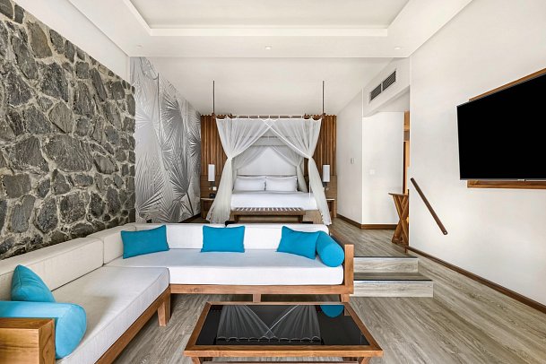 Kempinski Seychelles Resort Baie Lazare - Wohnbeispiel Deluxe Ocean View (Zimmercodierungen UDM, UH3, DD8 & FB1)