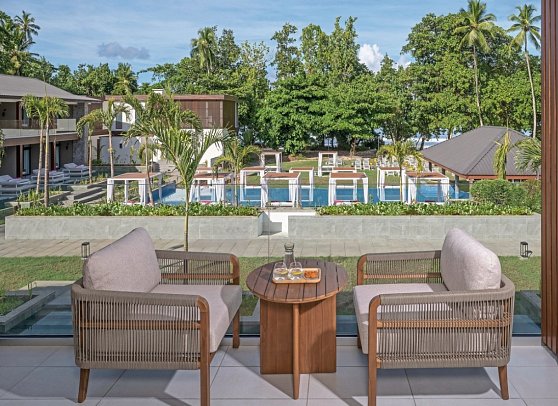 Avani+ Barbarons Seychelles - Wohnbeispiel Premium Lagoon View Balcony (Zimmercodierungen DMP & UHP)