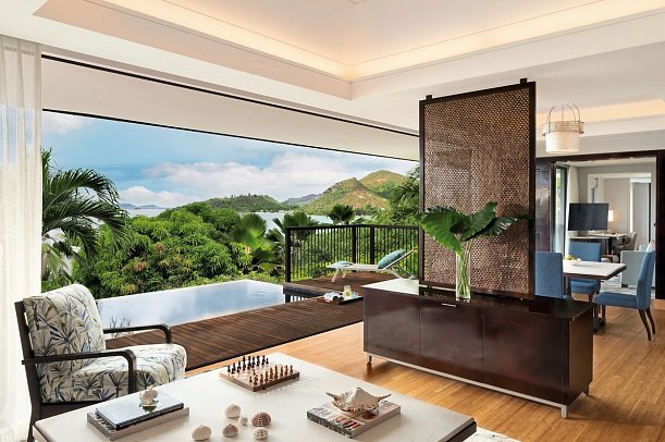 Raffles Seychelles - Wohnbeispiel Grand Ocean View Pool Villa (Zimmercodierung V1M)
