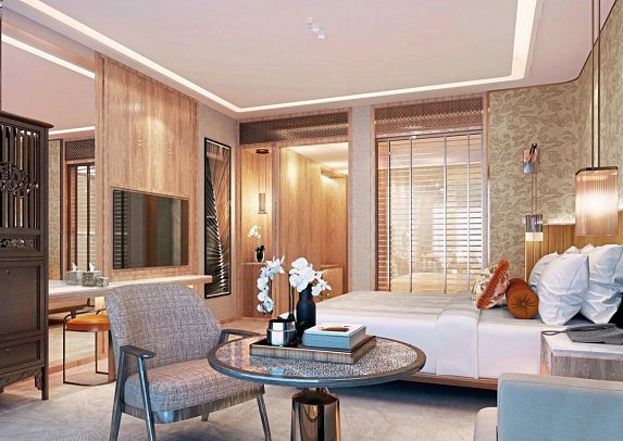 Mandarin Oriental, Singapore - Wohnbeispiel Sea View Room (Zimmercodierung UBM)