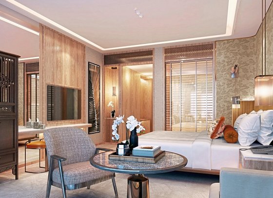 Mandarin Oriental, Singapore - Wohnbeispiel Sea View Room (Zimmercodierung UBM)