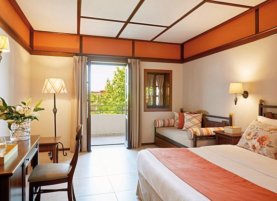Simantro Resort - Wohnbeispiel Doppelzimmer Cosy Gartenblick (Zimmercodierung D1G)
