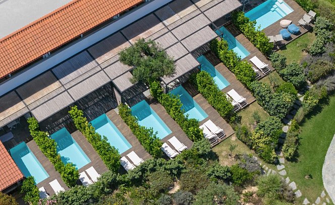 Antigoni Seaside Resort - Wohnbeispiel Juniorsuite Privatpool (Zimmercodierung J1R)
