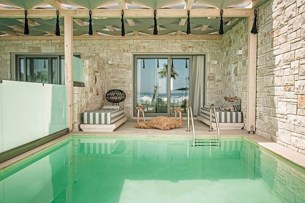 Blue Carpet Luxury Suites - Wohnbeispiel Suite Private Pool Seaview (Zimmercodierung WBR)