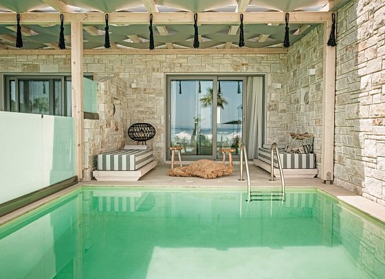 Blue Carpet Luxury Suites - Wohnbeispiel Suite Private Pool Seaview (Zimmercodierung WBR)