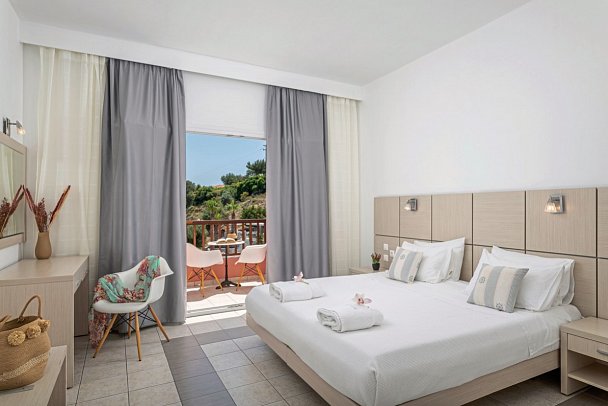 Naftilos Boutique Hotel - Wohnbeispiel Doppelzimmer Meerblick (Zimmercodierung D1M)