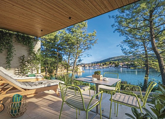Valamar Amicor Resort - Beispiel Terrasse Villa für 2 plus 3 (Zimmercodierung VSG)