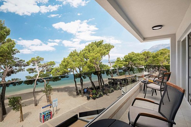 Central Beach 9 - Beispiel Balkon Apt. 1 Schlafzimmer Meerseite (Zimmercodierung ABC)