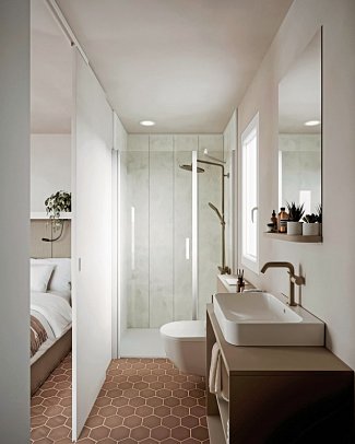 Pinadria Adriatic Coast - Beispiel Bad Mobilheim Glamping (Zimmercodierungen CB1 & CM2)