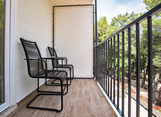 Aminess Senses Resort - Beispiel Balkon Doppelzimmer Superior (Zimmercodierung DS1)