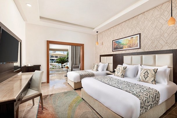 Pickalbatros Aqua Blu Resort - Sharm El Sheikh - Wohnbeispiel Familienzimmer Poolblick (Zimmercodierung F1P)