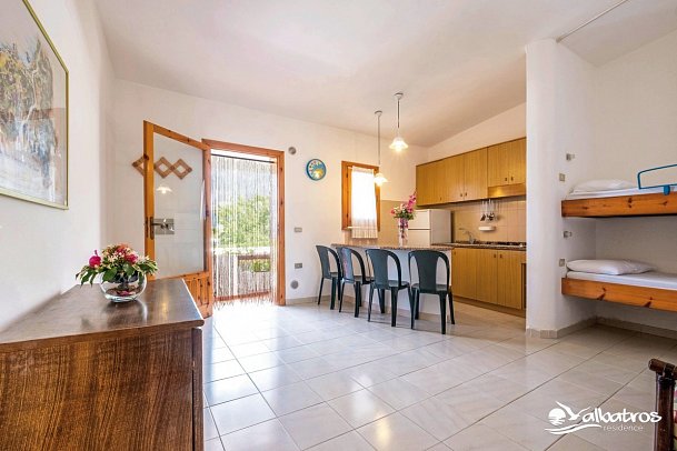 Albatros Residence - Wohnbeispiel Appartement 1 Schlafzimmer (Zimmercodierung AB1)