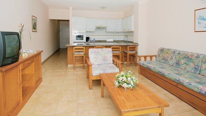 Jardín del Conde - Wohnbeispiel Appartement 1 Schlafzimmer (Zimmercodierung AB1)