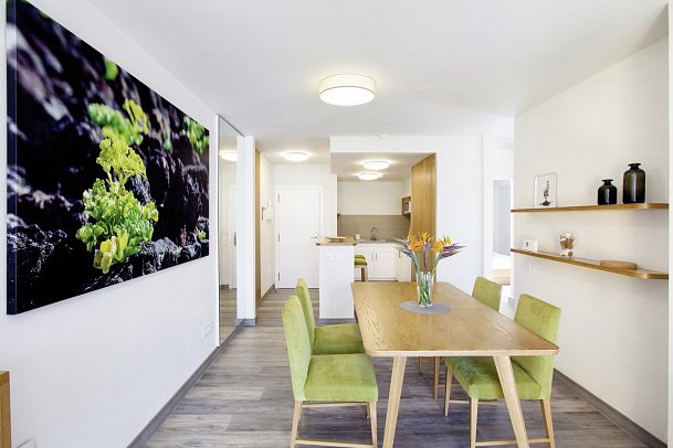 Tigaiga Suites - Wohnbeispiel Apt. 1 Schlafzimmer seitl. Meerblick (Zimmercodierung ABN)