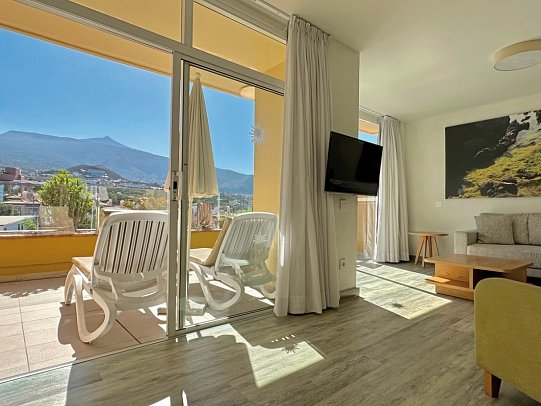 Tigaiga Suites - Wohnbeispiel Appartement 1 Schlafzimmer seitlicher Meerblick (Zimmercodierung ABN)