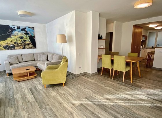 Tigaiga Suites - Wohnbeispiel Appartement 1 Schlafzimmer seitlicher Meerblick (Zimmercodierung ABN)