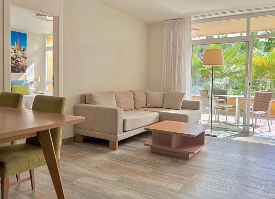 Tigaiga Suites - Wohnbeispiel Appartement 2 Schlafzimmer seitlicher Meerblick (Zimmercodierung OBN)