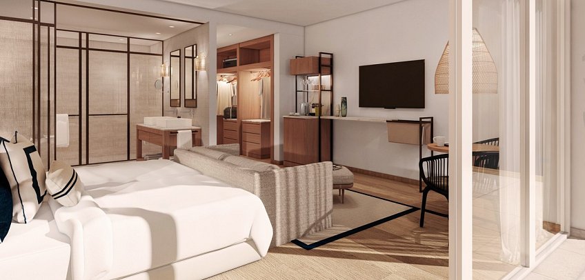 Meliá Durres Albania - Wohnbeispiel Doppelzimmer Deluxe Gartenblick (Zimmercodierungen DD1 & DD2)