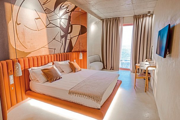 Epidamn White Sensation - Wohnbeispiel Doppelzimmer Meerblick (Zimmercodierung D1M)