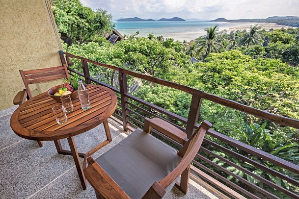 Kamalaya Koh Samui - Balkonbeispiel Hillside Sea View (Zimmercodierung UBM)
