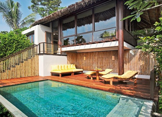 Six Senses Samui - Terassenbeispiel Hideaway Pool Villa (Zimmercodierung VB5/VB2)