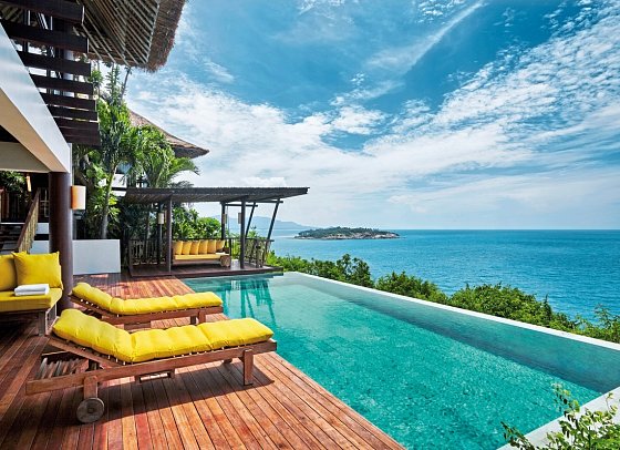 Six Senses Samui - Terrassenbeispiel The Ocean Retreat (Zimmercodierung VM1)