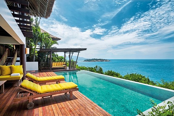 Six Senses Samui - Terrassenbeispiel The Ocean Retreat (Zimmercodierung VM1)
