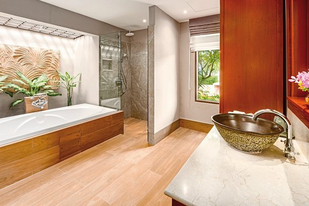 Fair House Villas & Spa - Badbeispiel Seaview Garden Villa (Zimmercodierung VBM)