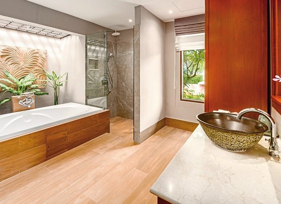 Fair House Villas & Spa - Badbeispiel Seaview Garden Villa (Zimmercodierung VBM)