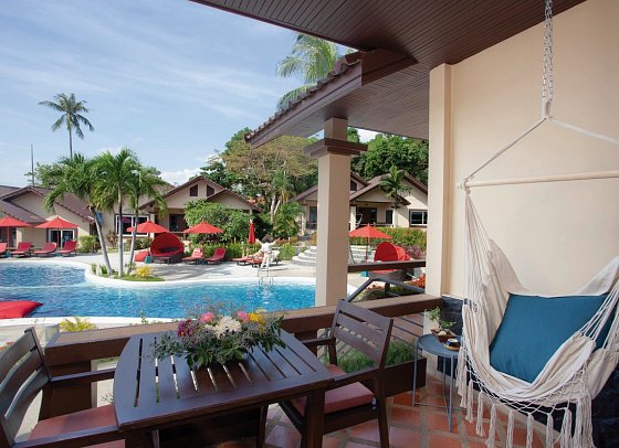 Royal Beach Boutique Resort & Spa - Balkonbeispiel Bungalow Suite (Zimmercodierung WB1)