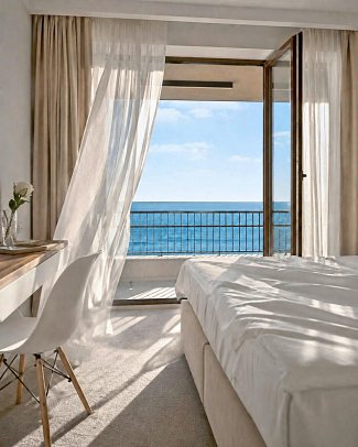 HVD Nympha - Wohnbeispiel Doppelzimmer Meerblick (Zimmercodierung DBM)