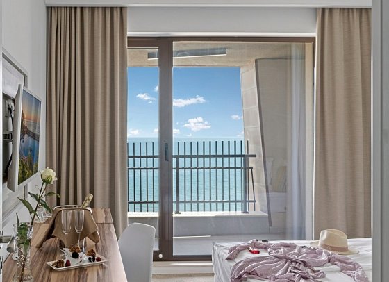 HVD Nympha - Wohnbeispiel Doppelzimmer Meerblick (Zimmercodierung DBM)