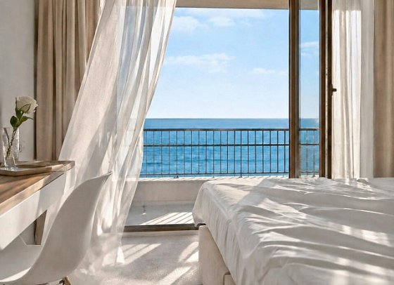 HVD Nympha - Wohnbeispiel Doppelzimmer Meerblick (Zimmercodierung DBM)