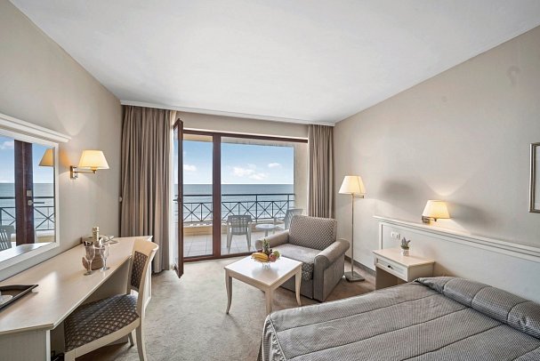 HVD Riviera Beach Hotel - Wohnbeispiel Doppelzimmer Meerblick (Zimmercodierungen DBM & DCM)