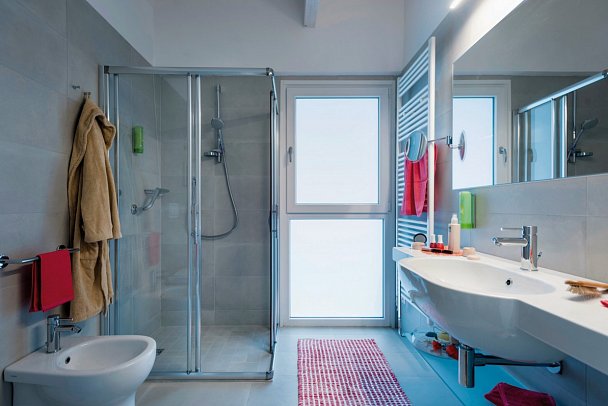 Lino delle Fate Eco Village Resort - Beispiel Bad (Zimmercodierungen OB1 & OB2)