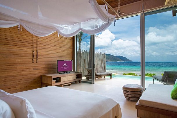 Six Senses Con Dao - Wohnbeispiel Beachfront Deluxe Pool Villa (Zimmercodierung VDO)