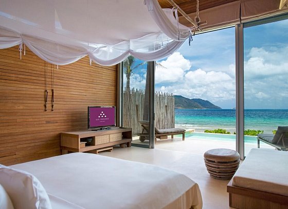 Six Senses Con Dao - Wohnbeispiel Beachfront Deluxe Pool Villa (Zimmercodierung VDO)