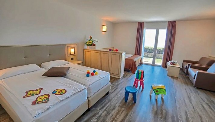Hotel Le Balze Aktiv & Wellness - Wohnbeispiel Vierbettzimmer (Zimmercodierung RB1)