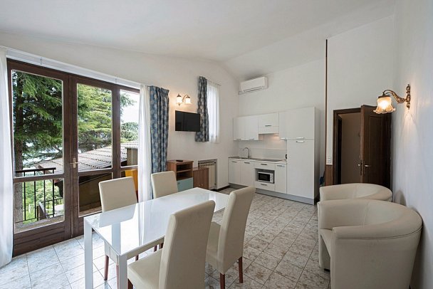 Residence Oasi - Wohnbeispiel Appartement 1 Schlafzimmer (Zimmercodierungen AB1 & AB2)