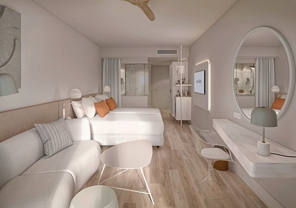 Amàre Beach Hotel Sancti Petri - Wohnbeispiel Doppelzimmer seitl. Meerblick (Zimmercodierung DBN)