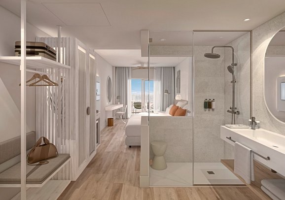 Amàre Beach Hotel Sancti Petri - Wohnbeispiel Doppelzimmer seitl. Meerblick (Zimmercodierung DBN)