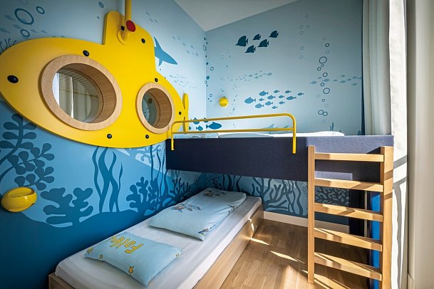 Falkensteiner Family Hotel Diadora - Wohnbeispiel Familienzimmer Deluxe (Zimmercodierungen FD1 & FDC)