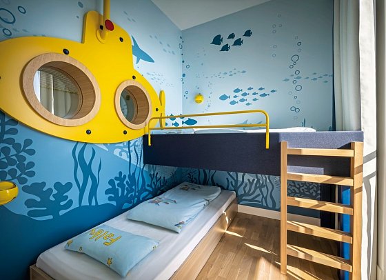 Falkensteiner Family Hotel Diadora - Wohnbeispiel Familienzimmer Deluxe (Zimmercodierungen FD1 & FDC)