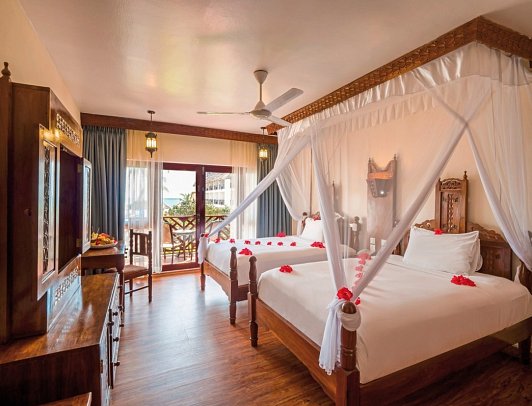 Nungwi Beach Resort by Turaco - Wohnbeispiel Partial Ocean View (Zimmercodierung D1N)