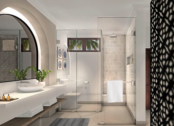 Bluebay Beach Resort & Spa - Beispiel Bad (Zimmercodierungen UDG, UDM, EDM & EDG)