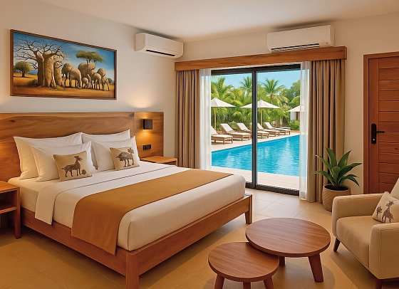 JAZ Amaluna Adults Only - Wohnbeispiel Double Deluxe Pool View (Zimmercodierungen DSP & UDP)